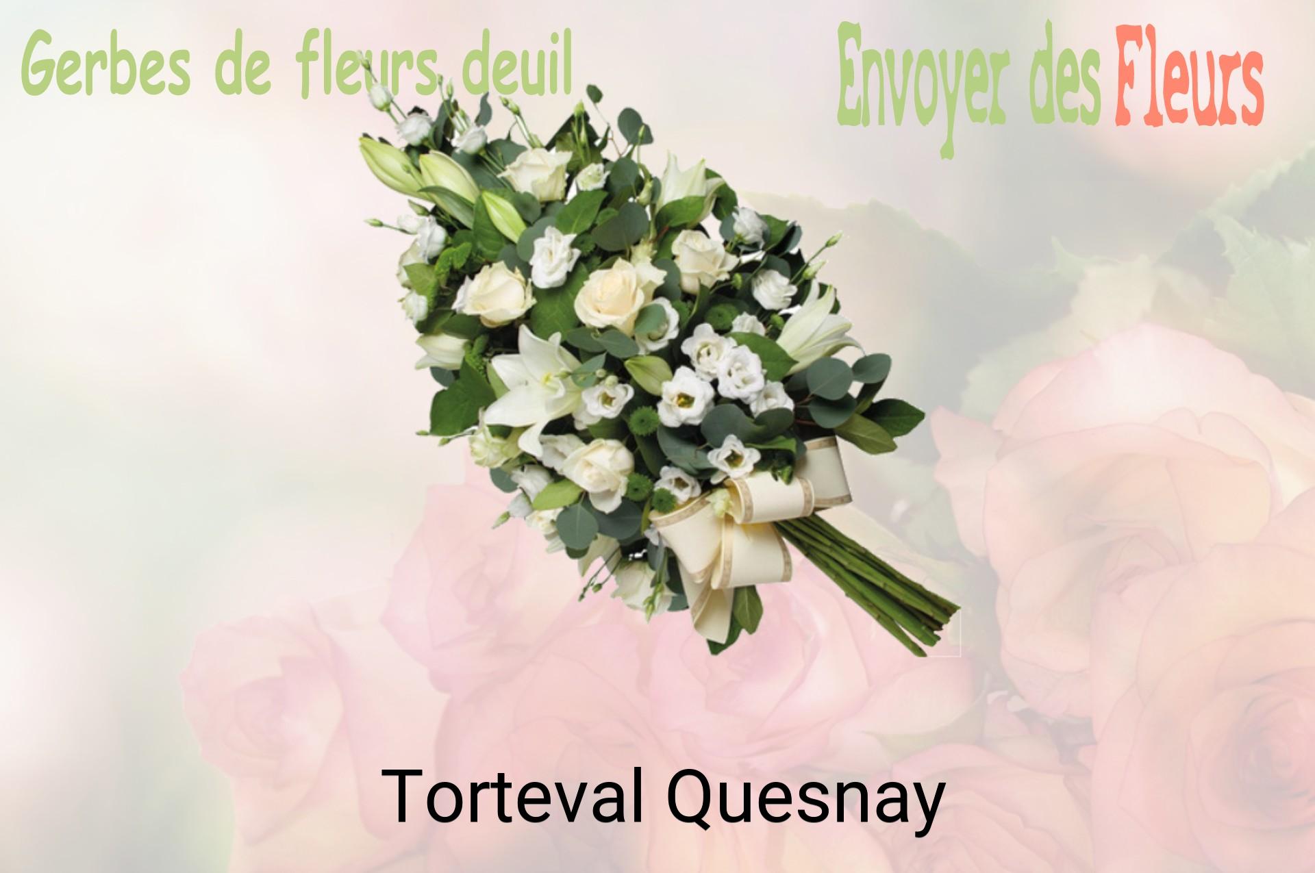 Gerbe de fleurs de deuil livrée à Torteval-Quesnay